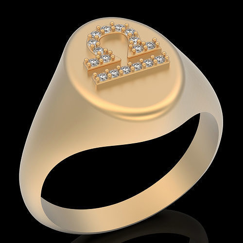 Libra Balance zodiac  gold printable jewelry 3D model 3D print model