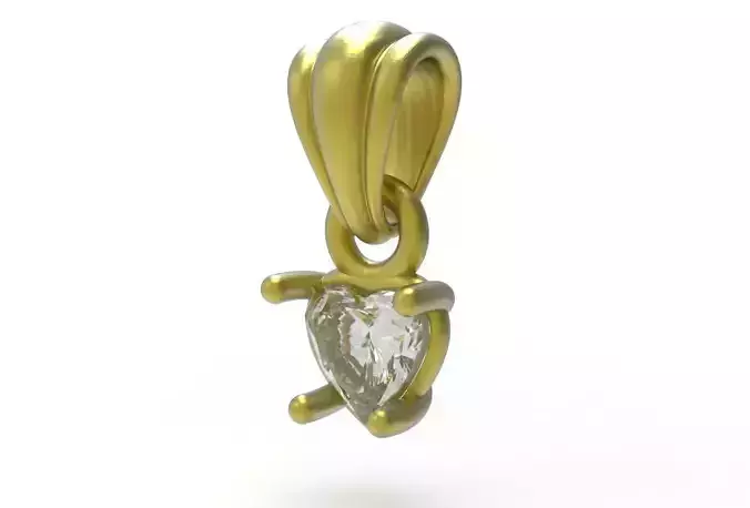 heart pendant 3D print model