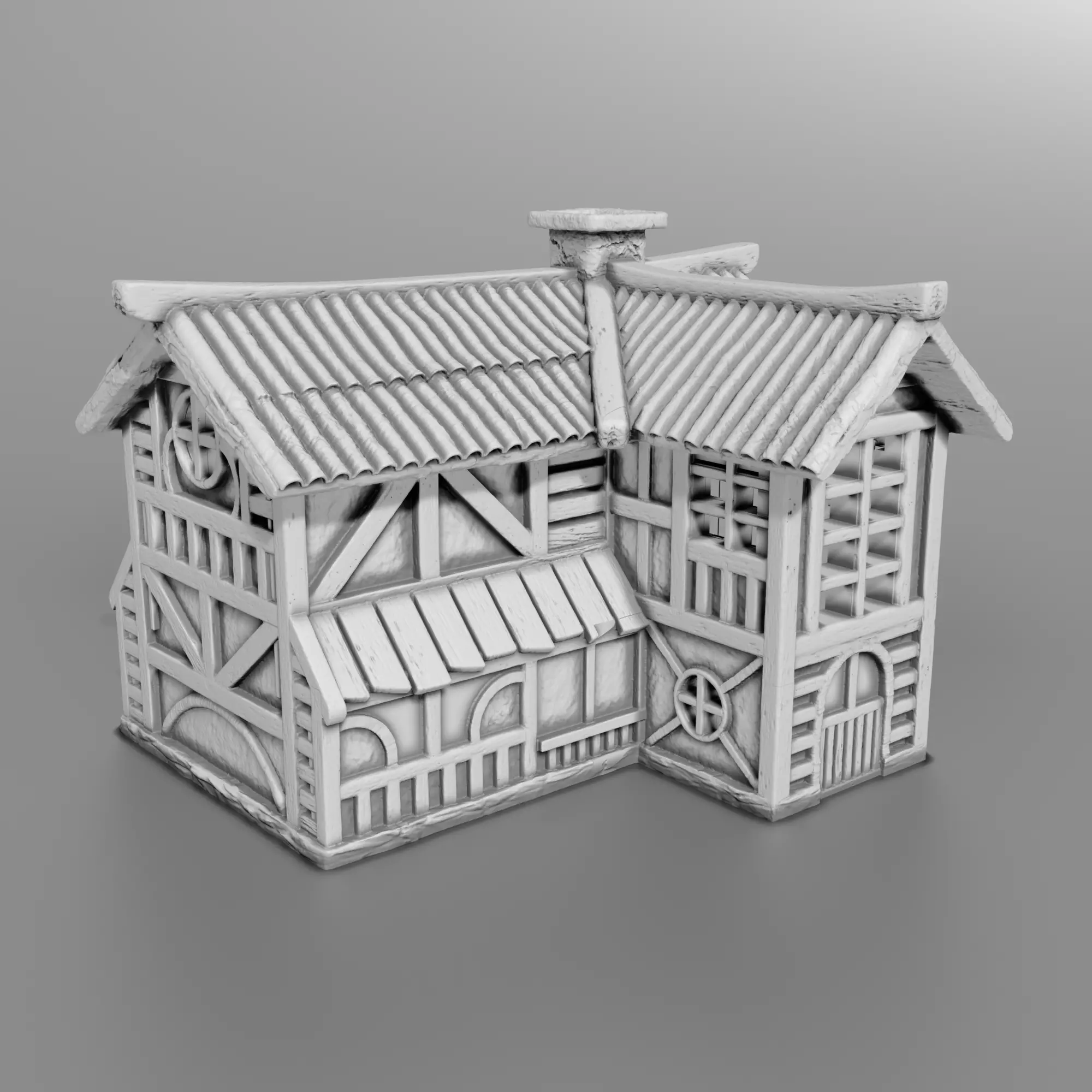 medieval house 3D print model