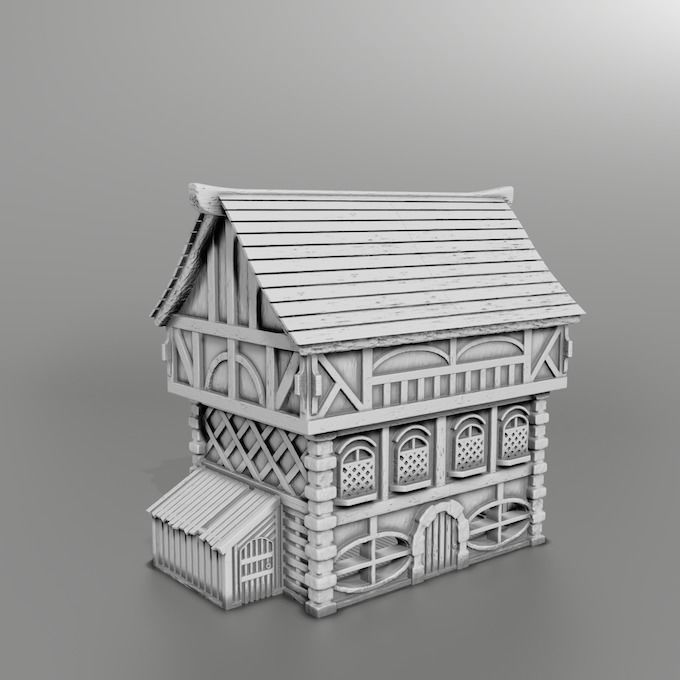 medieval house 3D model 3D printable | CGTrader