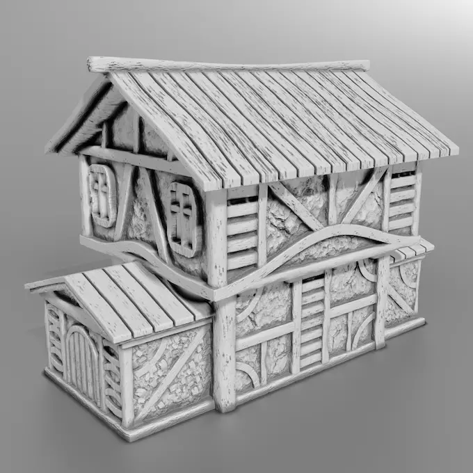 medieval house 3D print model