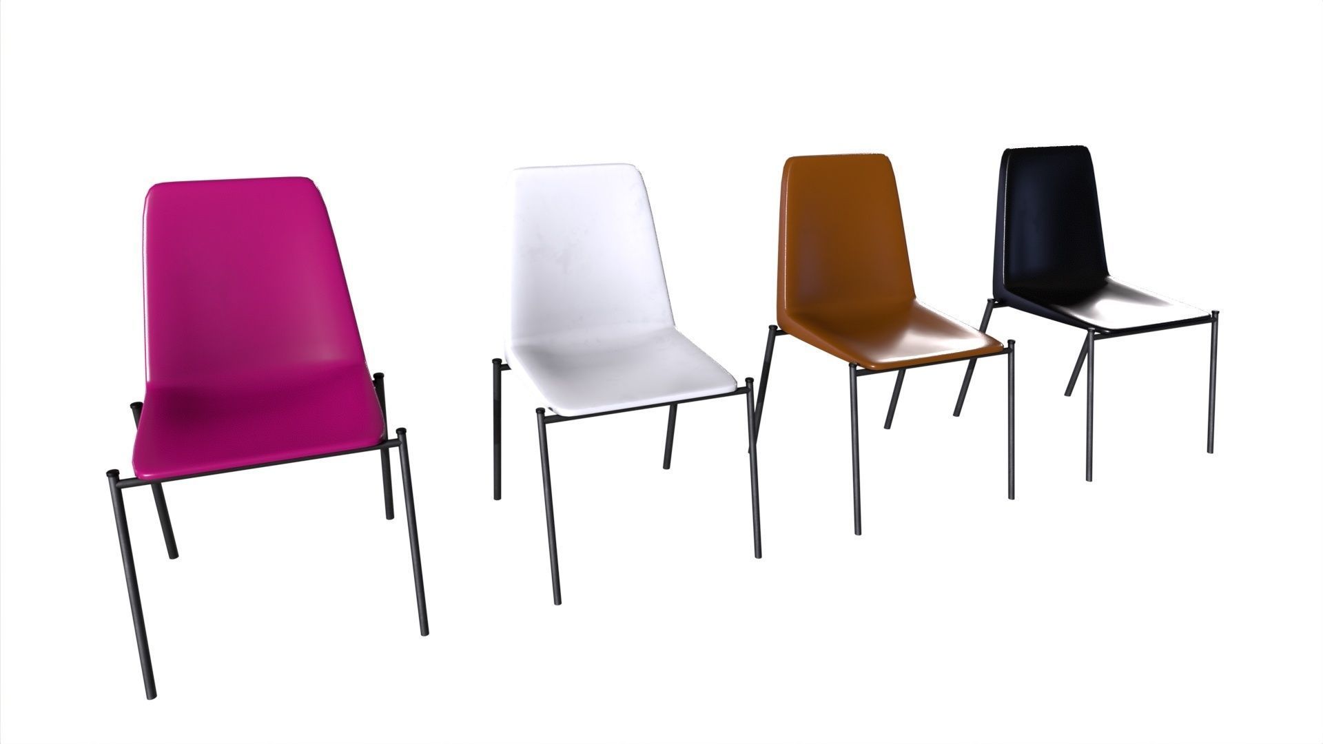Chair 13 Low-poly 3D model_11