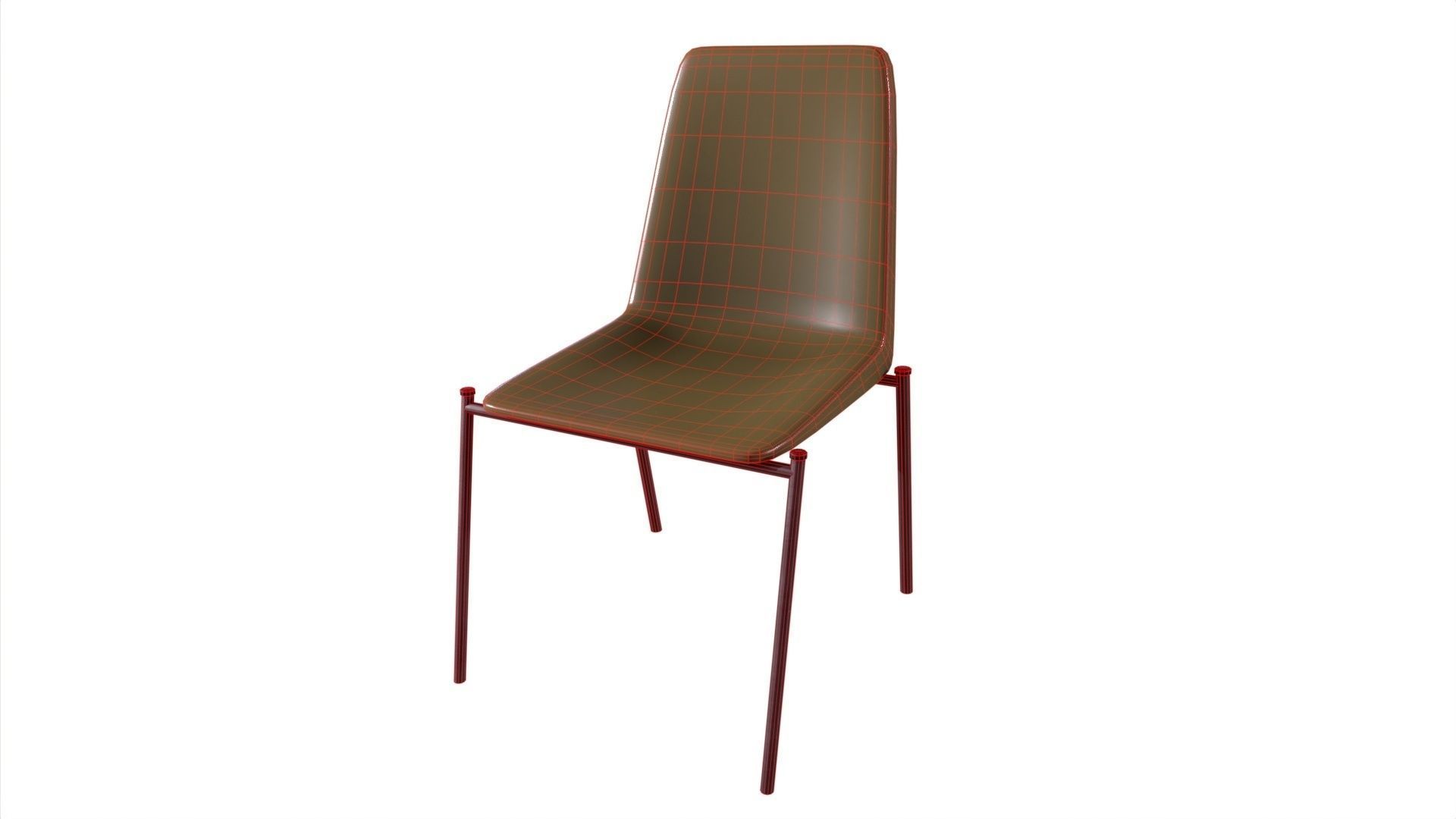 Chair 13 Low-poly 3D model_3