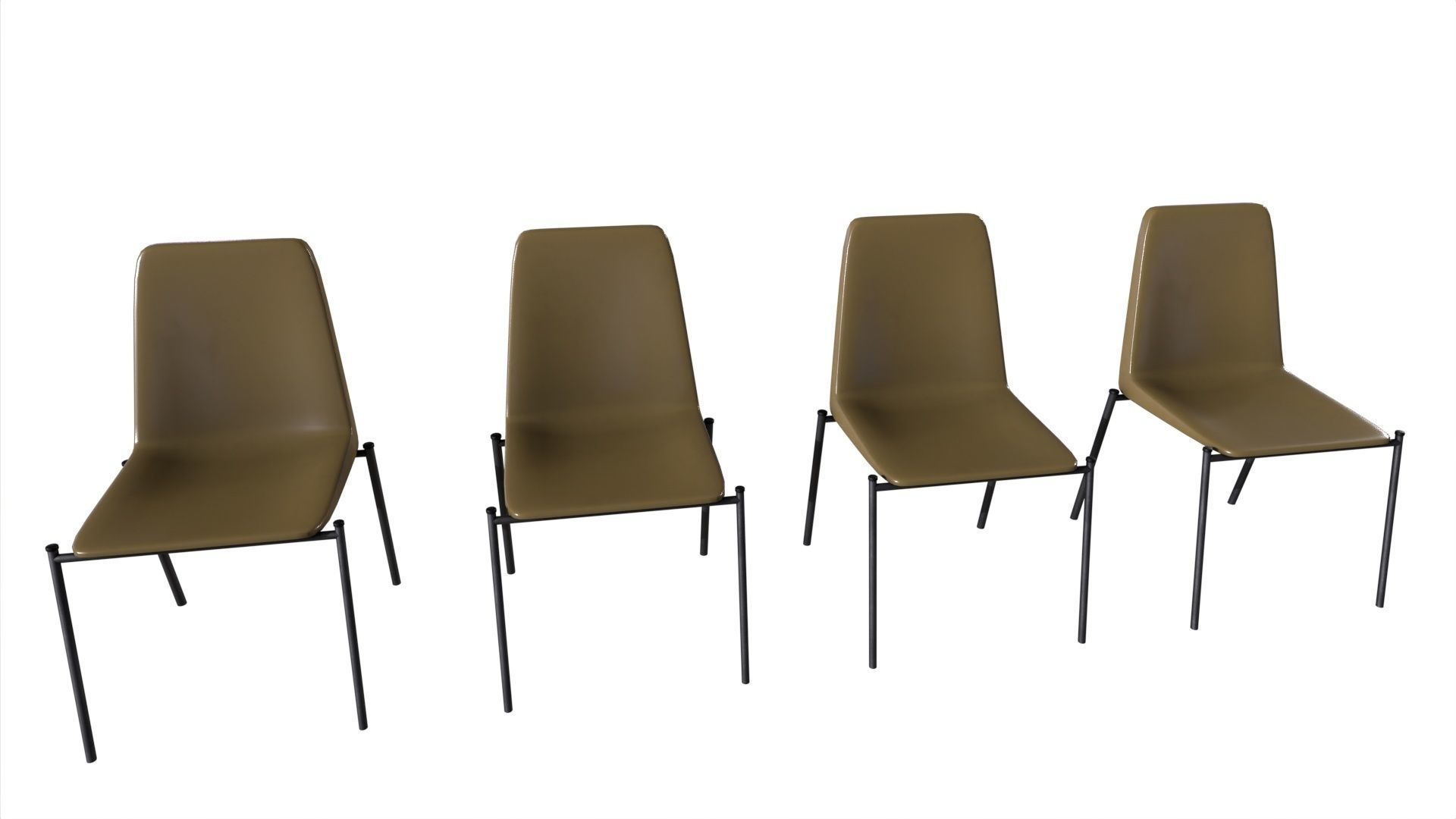 Chair 13 Low-poly 3D model_5