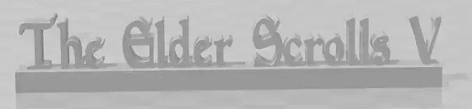 The Elder Scrolls V display stand no supports