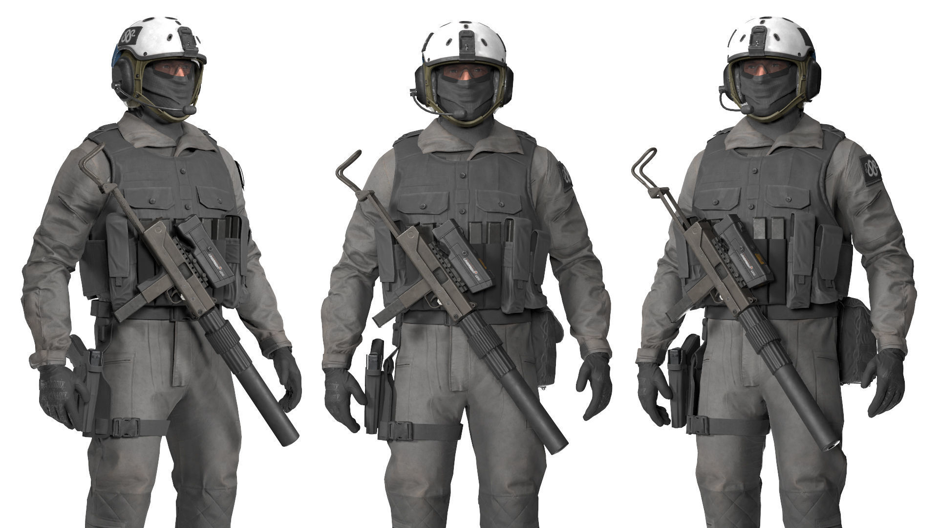 MILITARY XOF Special Operations Game Ready Character  Low-poly 3D model_2