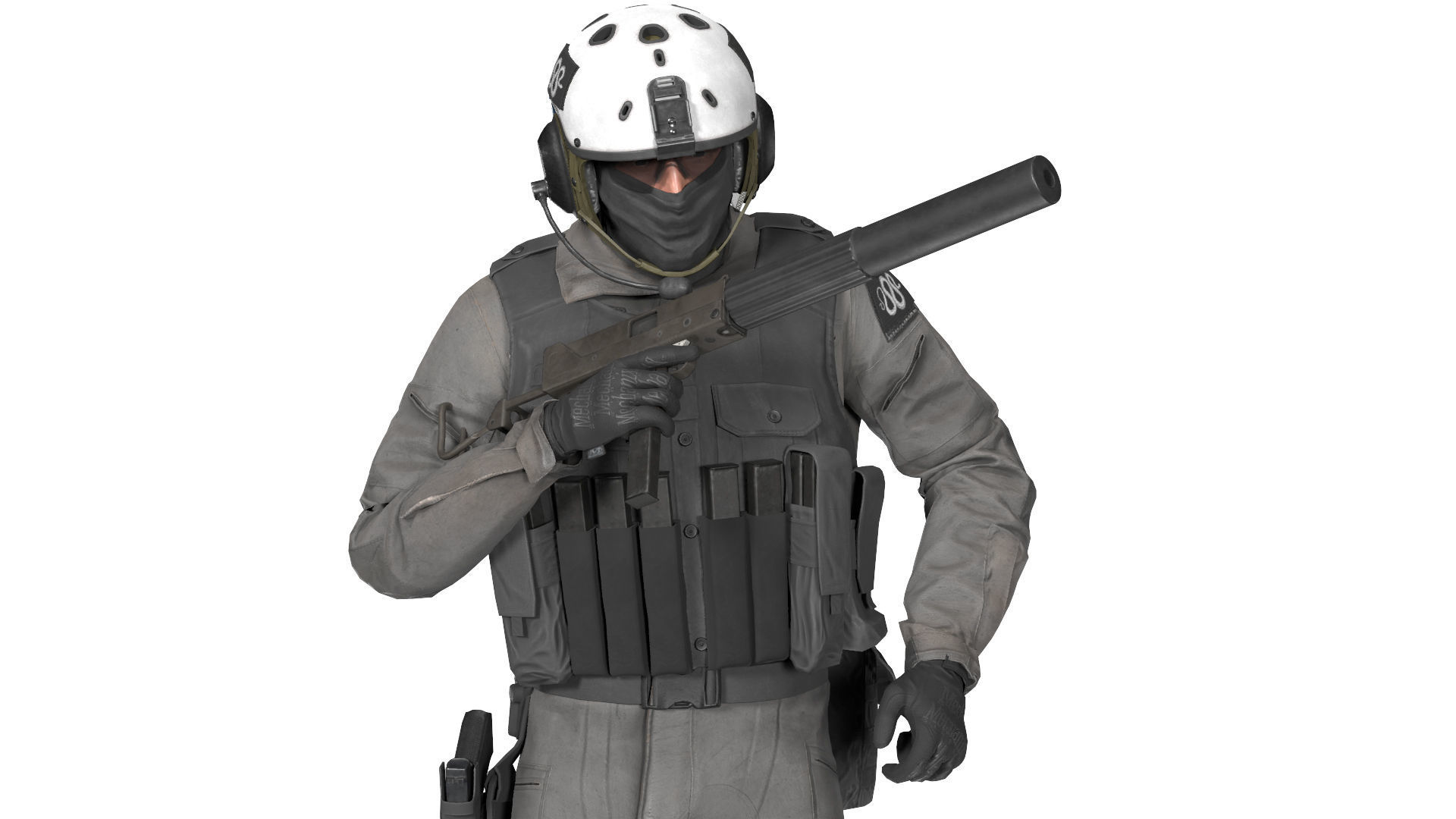 MILITARY XOF Special Operations Game Ready Character  Low-poly 3D model_5