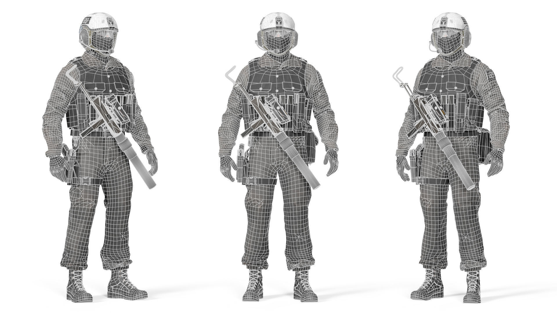 MILITARY XOF Special Operations Game Ready Character  Low-poly 3D model_24