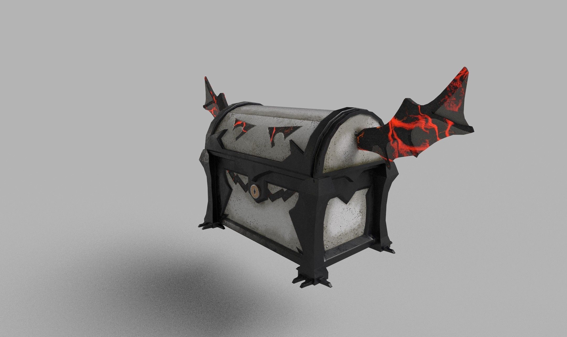 Fantasy Themed Chest Low-poly 3D model_2