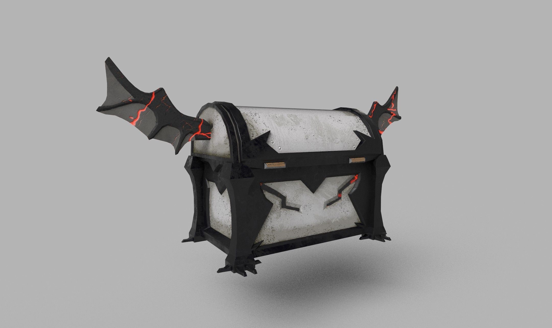 Fantasy Themed Chest Low-poly 3D model_1