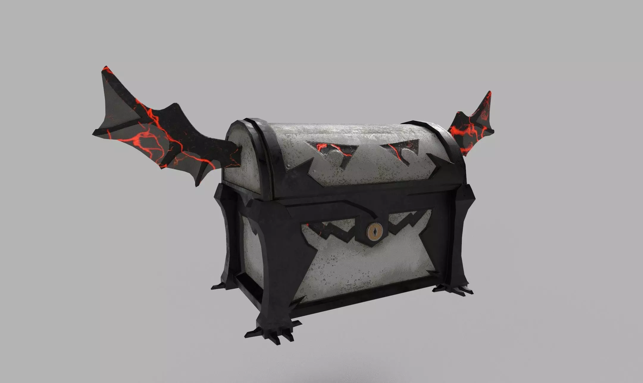 Fantasy Themed Chest Low-poly 3D model_0