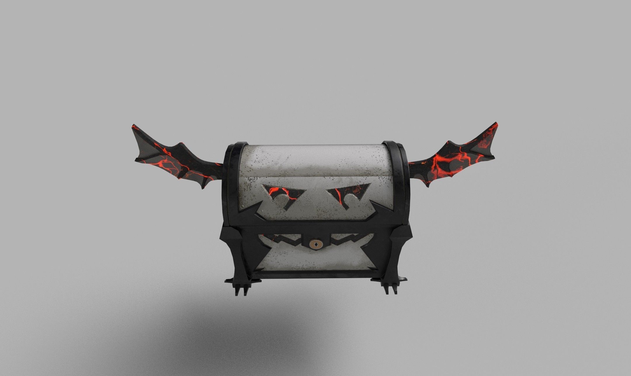 Fantasy Themed Chest Low-poly 3D model_3