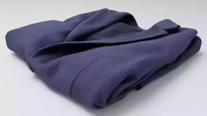 Grey mans cardigan wool jumper casual clothing and fashion 3D model