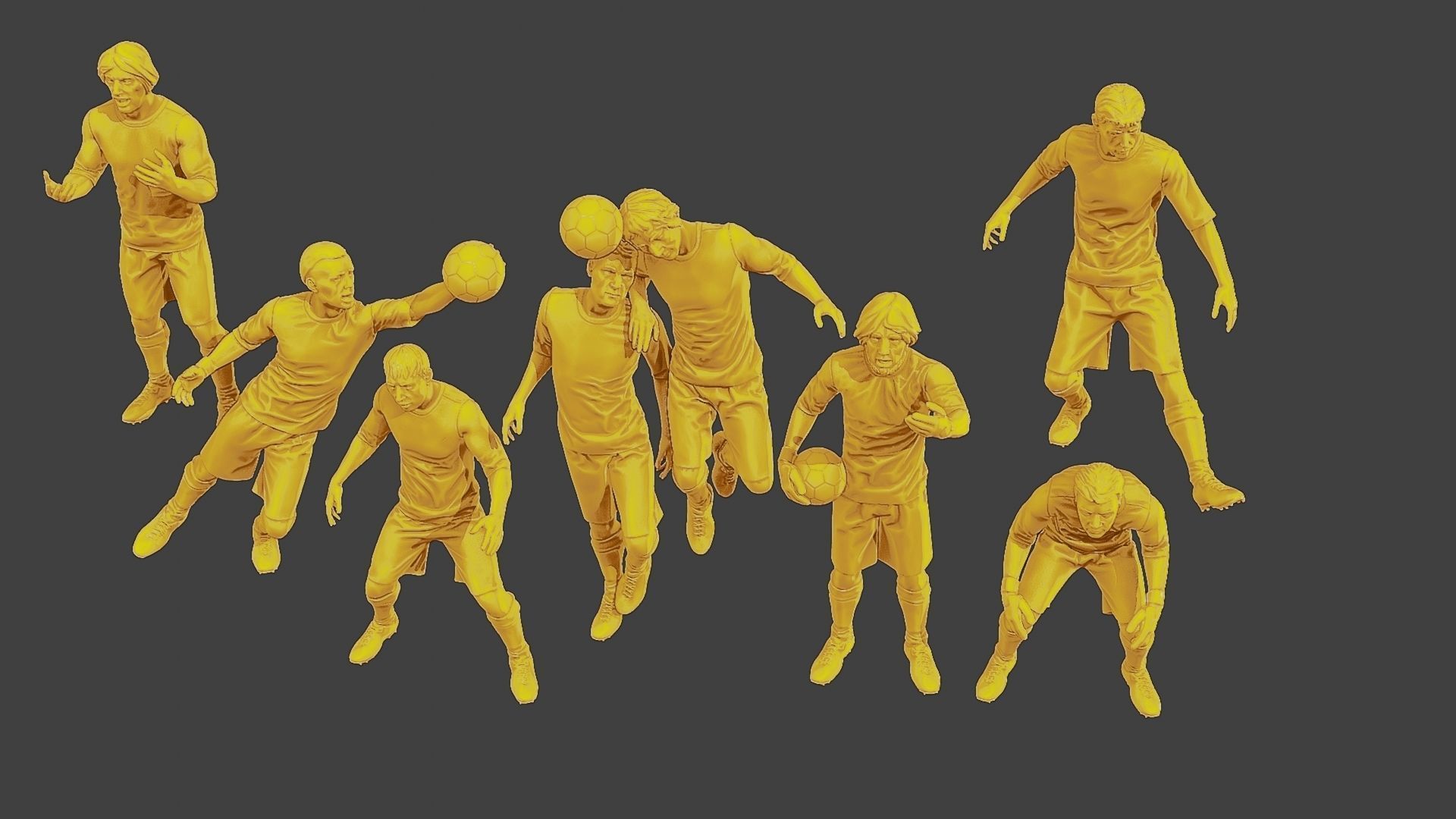 Soccer Players SP Pack 4 3D Model Collection_16