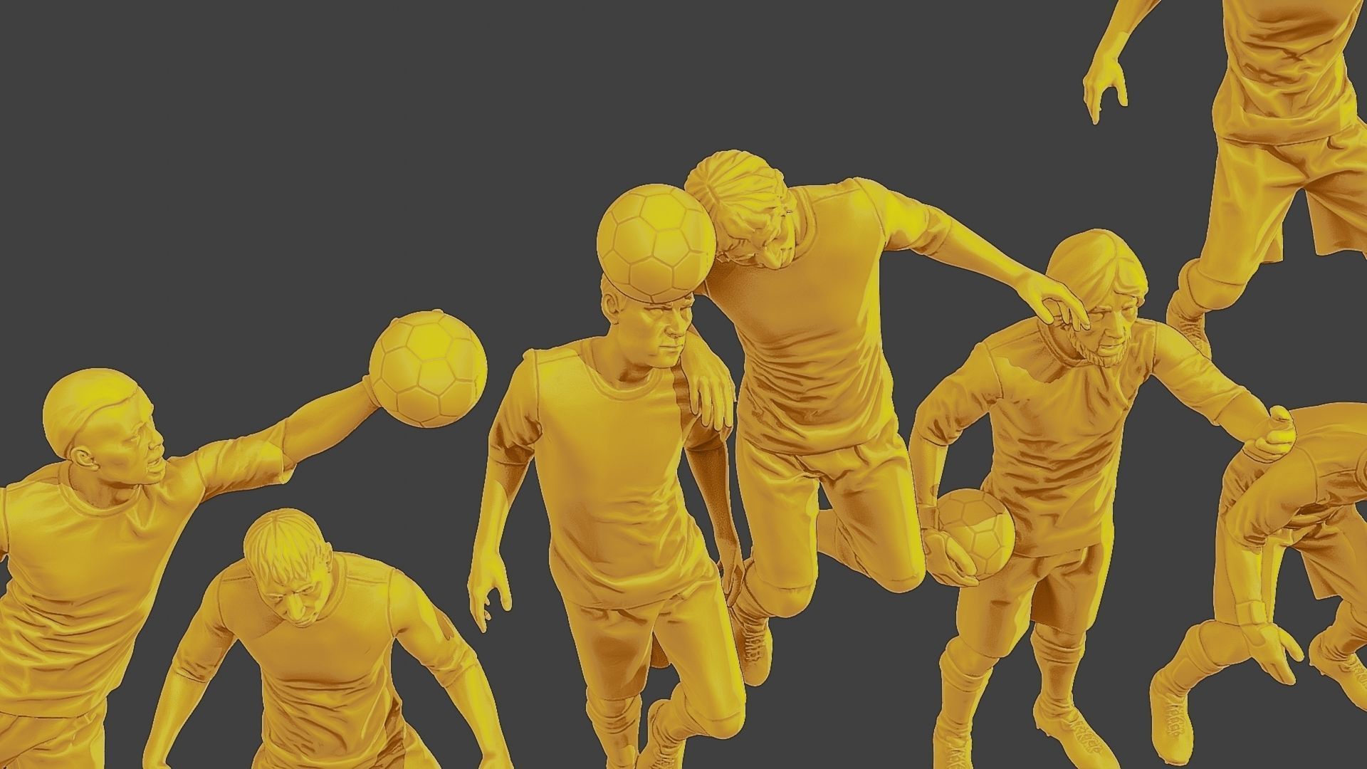 Soccer Players SP Pack 4 3D Model Collection_23