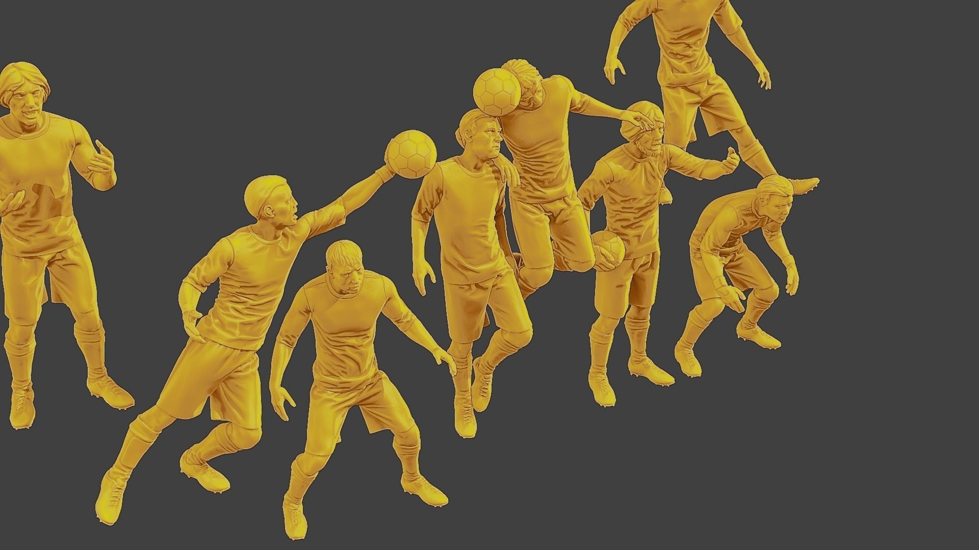 Soccer Players SP Pack 4 3D Model Collection_29