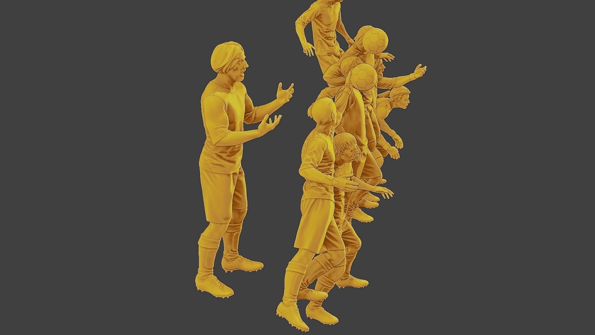 Soccer Players SP Pack 4 3D Model Collection_11