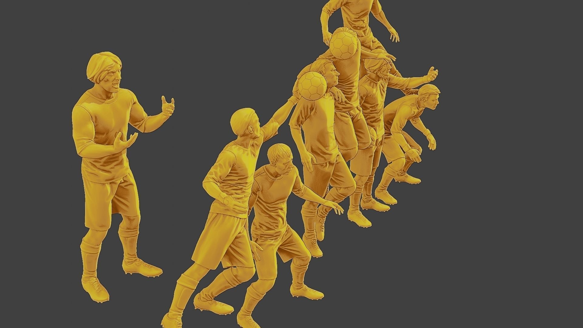 Soccer Players SP Pack 4 3D Model Collection_14