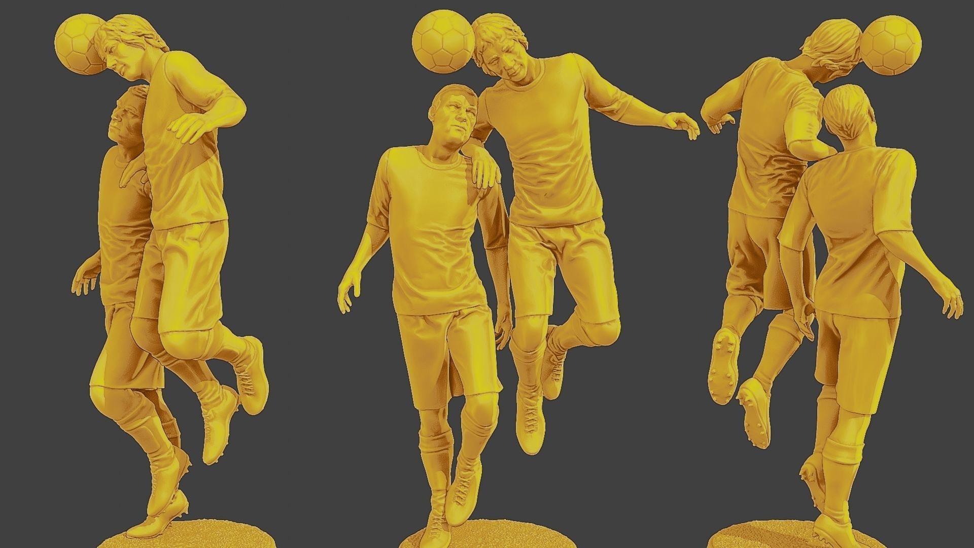 Soccer Players SP Pack 4 3D Model Collection_7