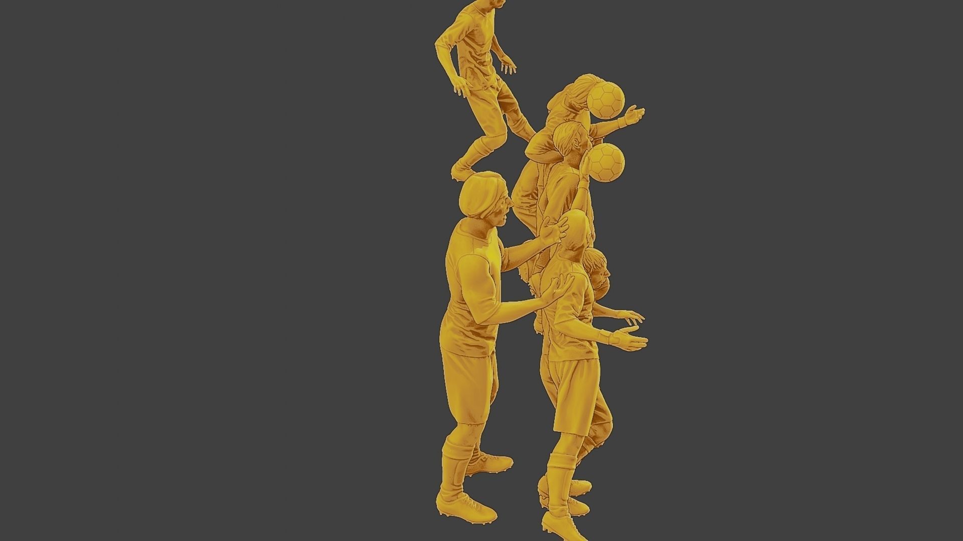 Soccer Players SP Pack 4 3D Model Collection_10