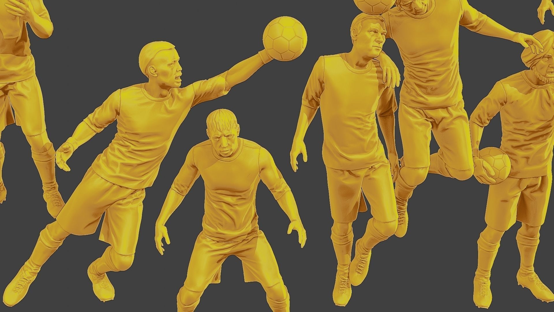 Soccer Players SP Pack 4 3D Model Collection_31
