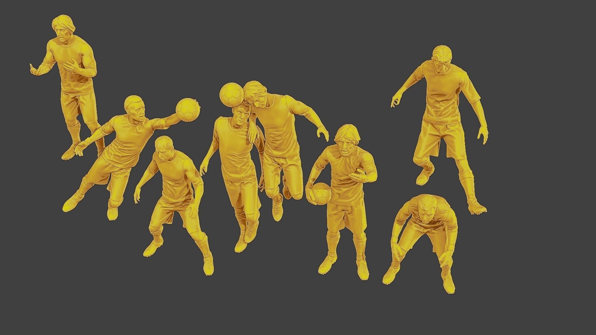 Soccer Players SP Pack 4 3D Model Collection_28