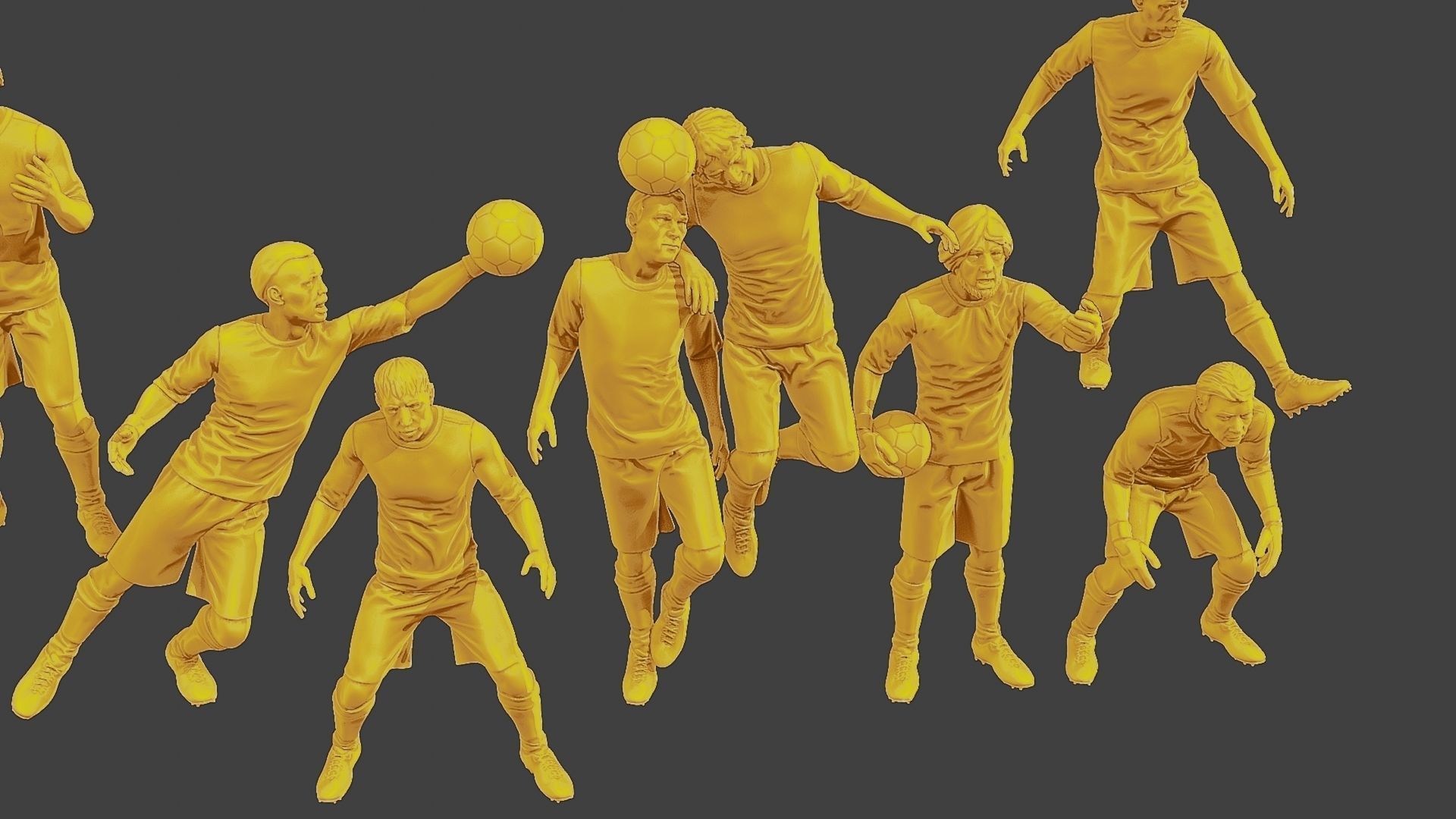 Soccer Players SP Pack 4 3D Model Collection_17