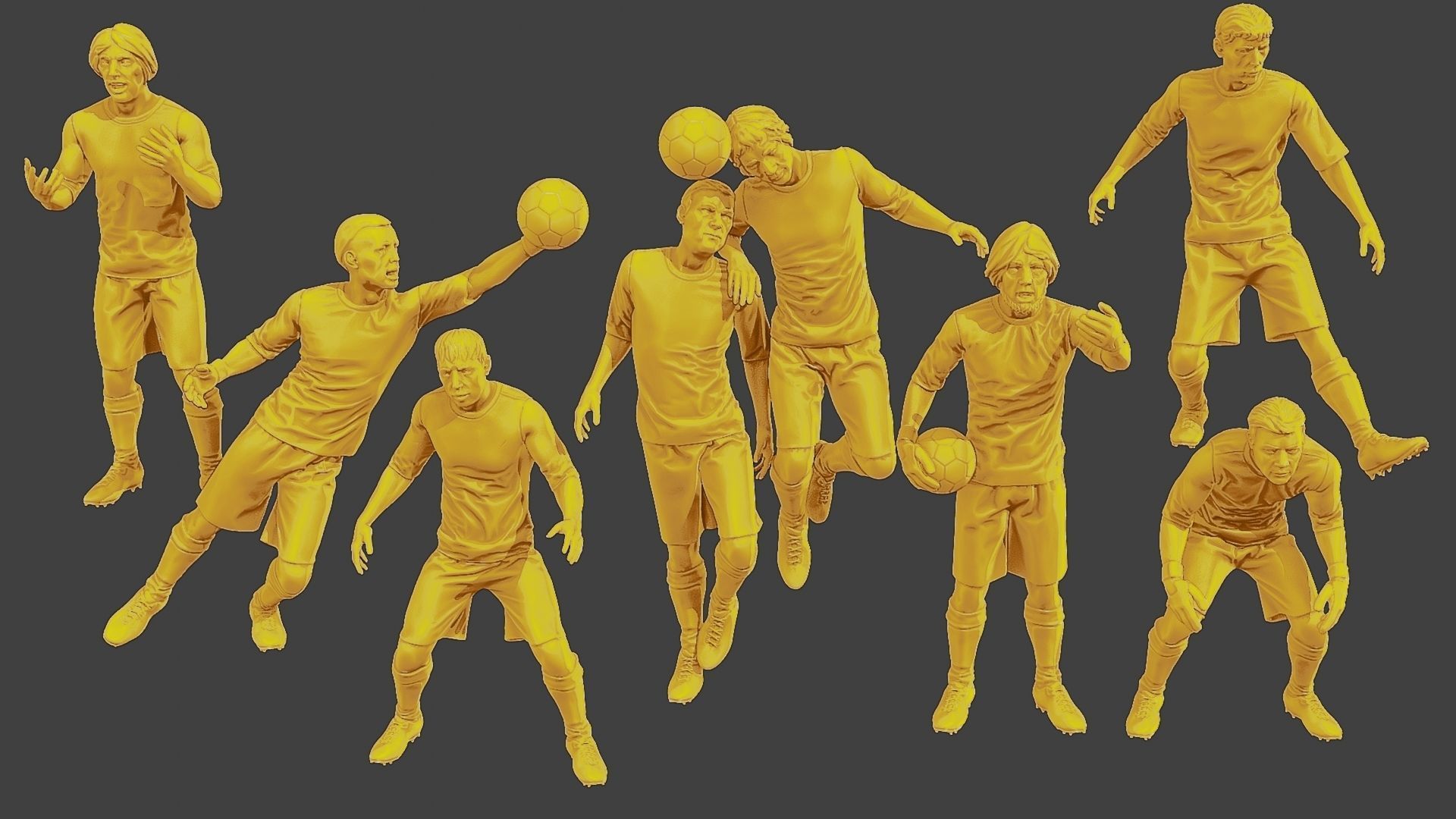 Soccer Players SP Pack 4 3D Model Collection_24
