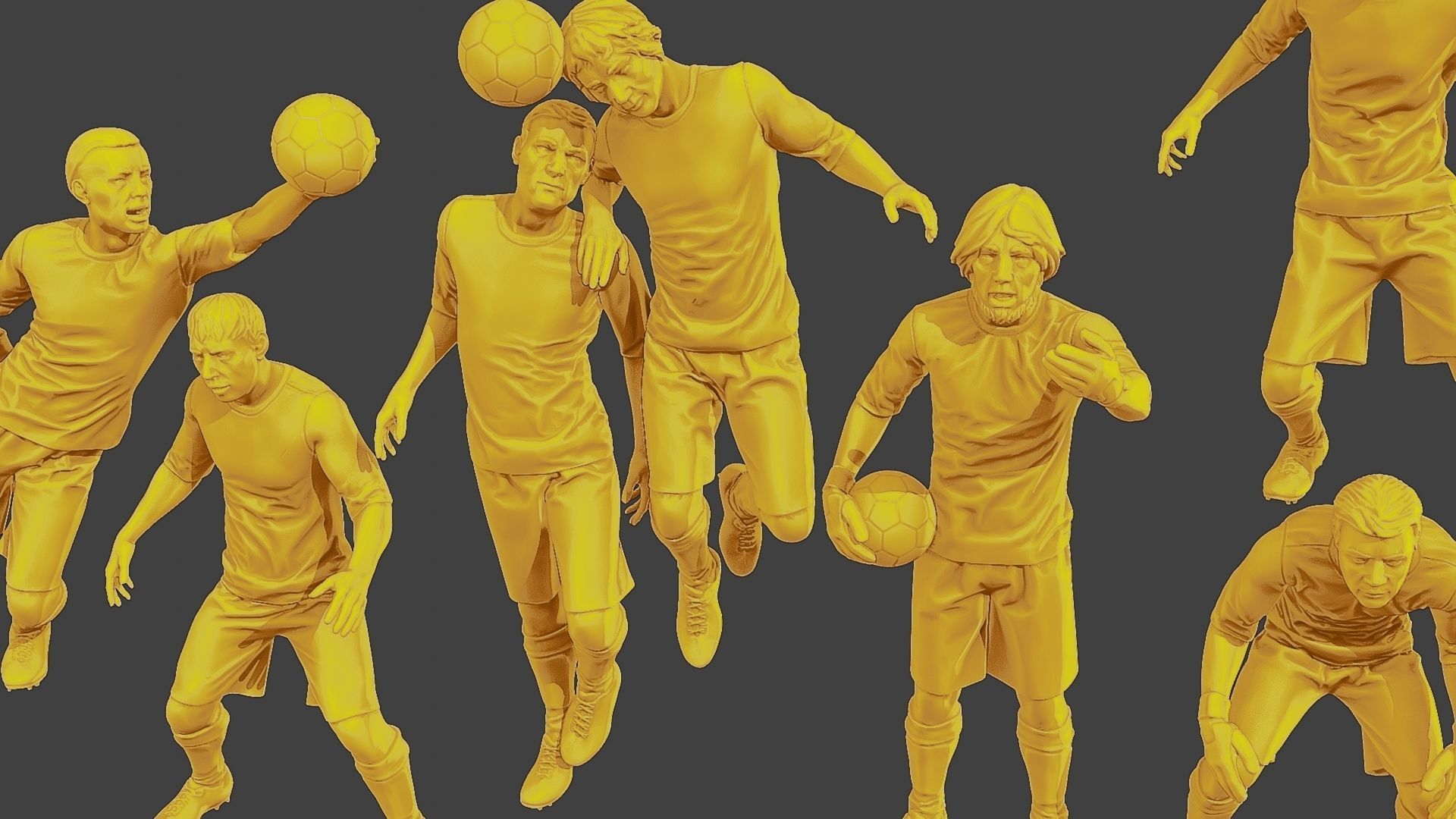 Soccer Players SP Pack 4 3D Model Collection_19