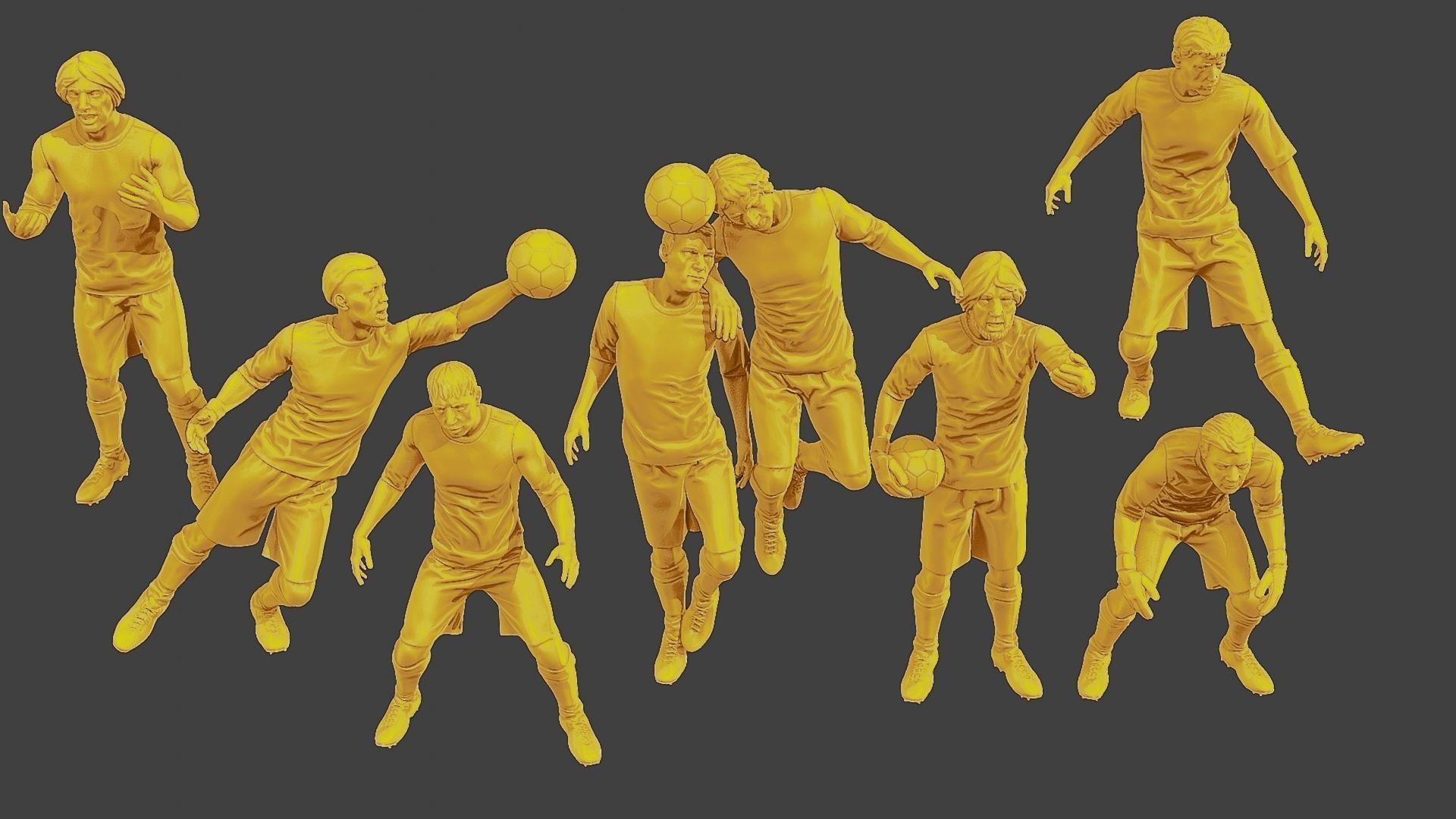 Soccer Players SP Pack 4 3D Model Collection_22