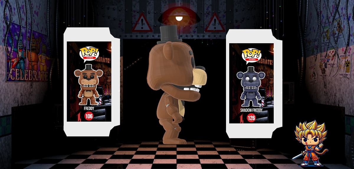 FUNKOPOP FREDDY 106 Y SHADOW FREDDY 126 3D print model_2