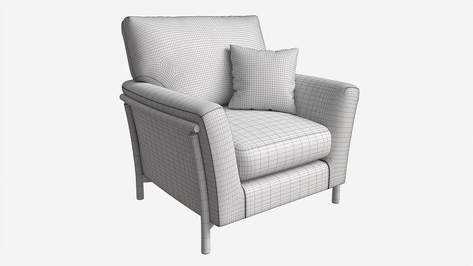Chair Ercol Avanti 3D model 7