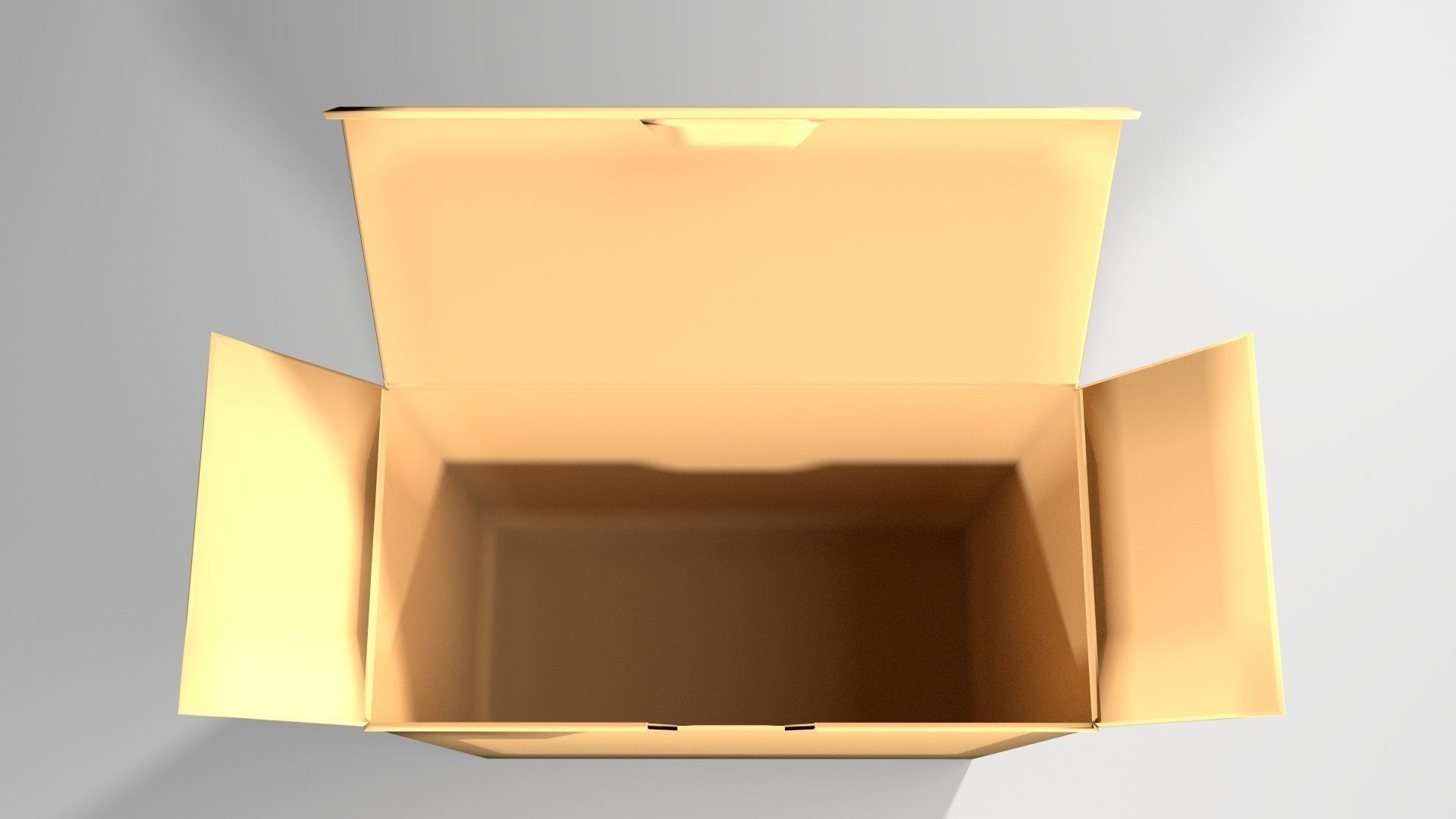 Cardboard Box - Rectangular High 3D model_2