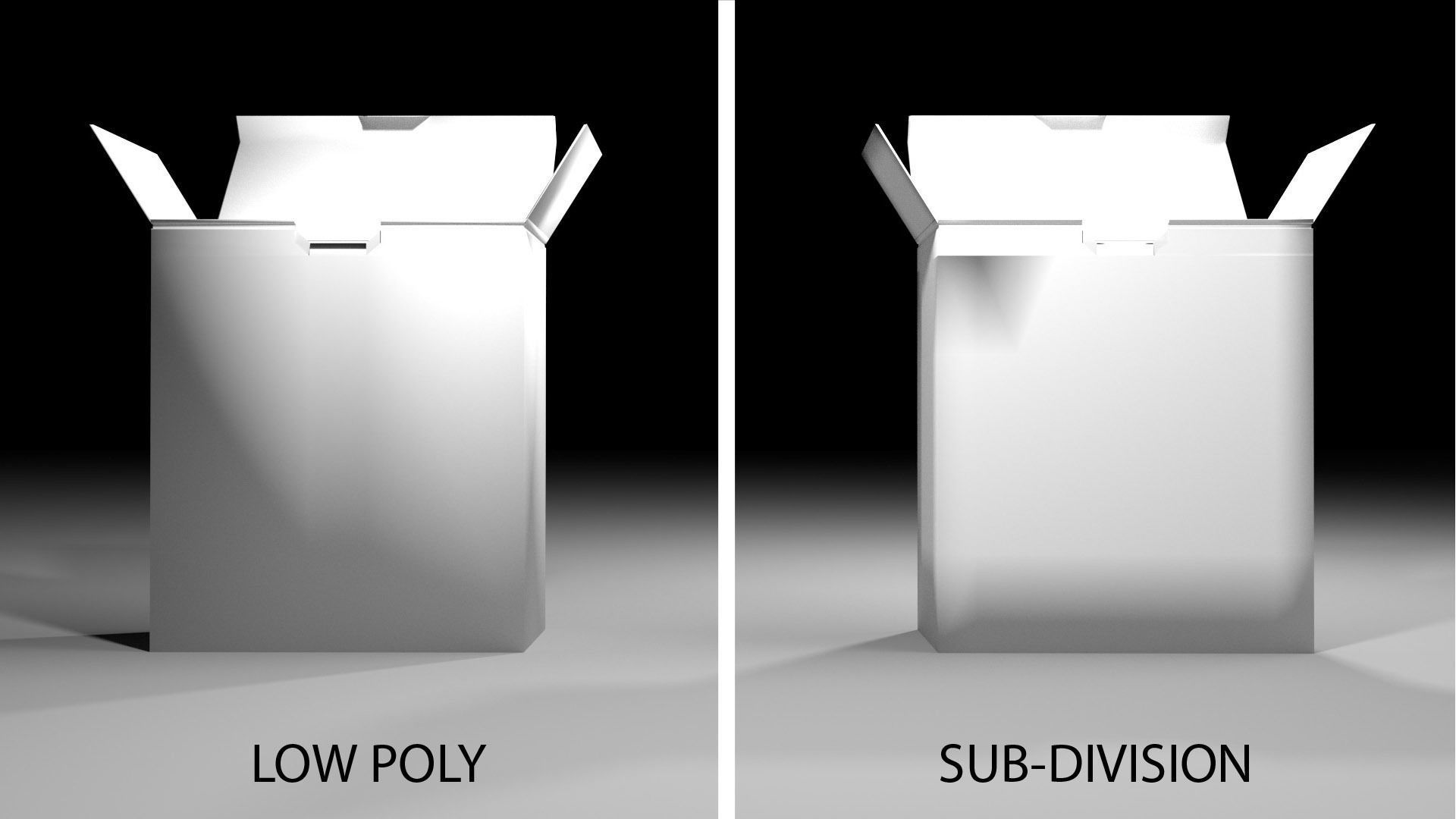 Cardboard Box - Rectangular High 3D model_4