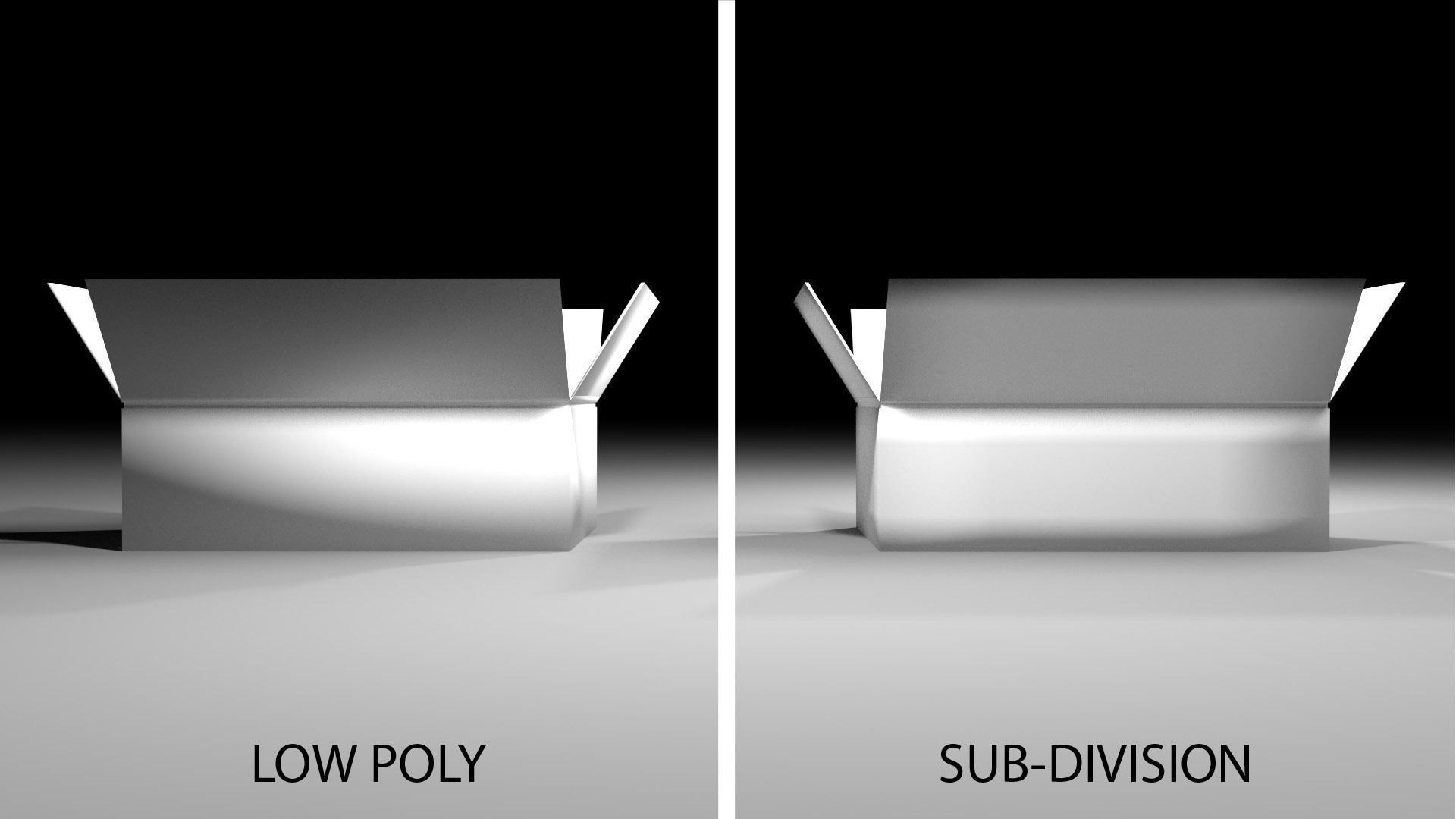 Cardboard Box - Rectangular Low 3D model_4