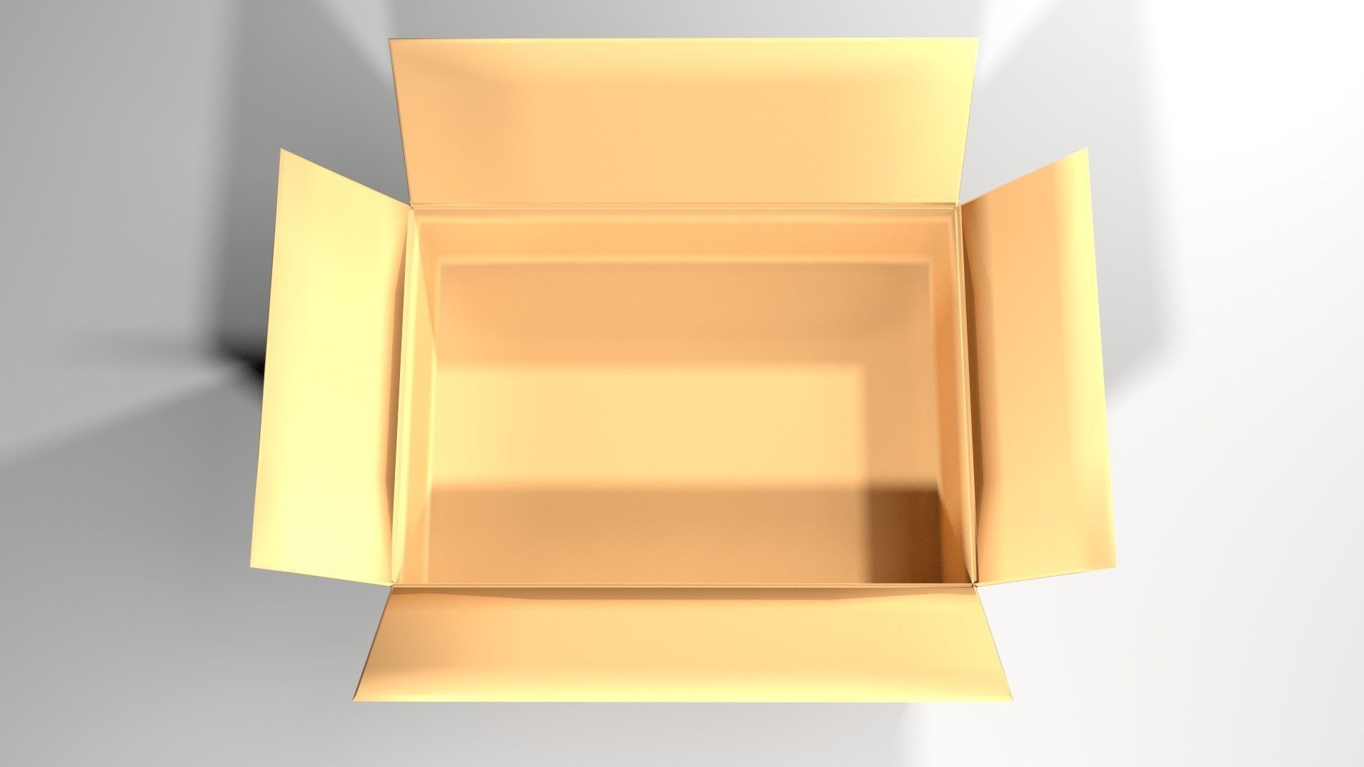 Cardboard Box - Rectangular Low 3D model_2