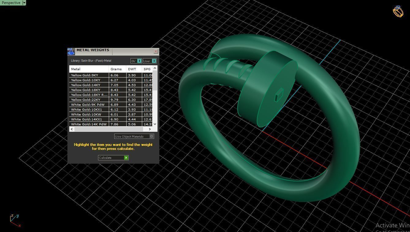 Ring M75 Women ring Size 6 75 US 3D print model_10