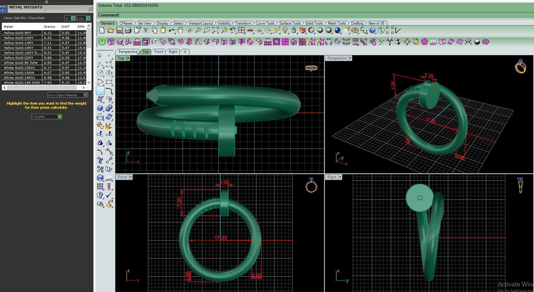 Ring M76 Women ring Size 7 US 3D print model_8
