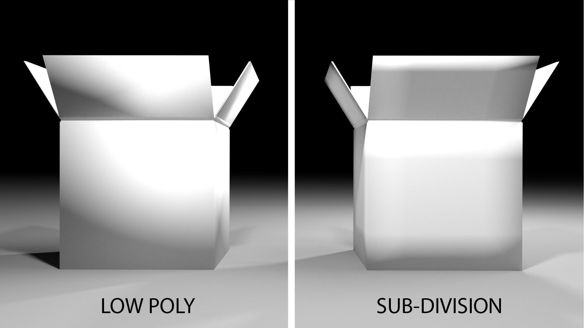 Cardboard Box - Square 3D model_4