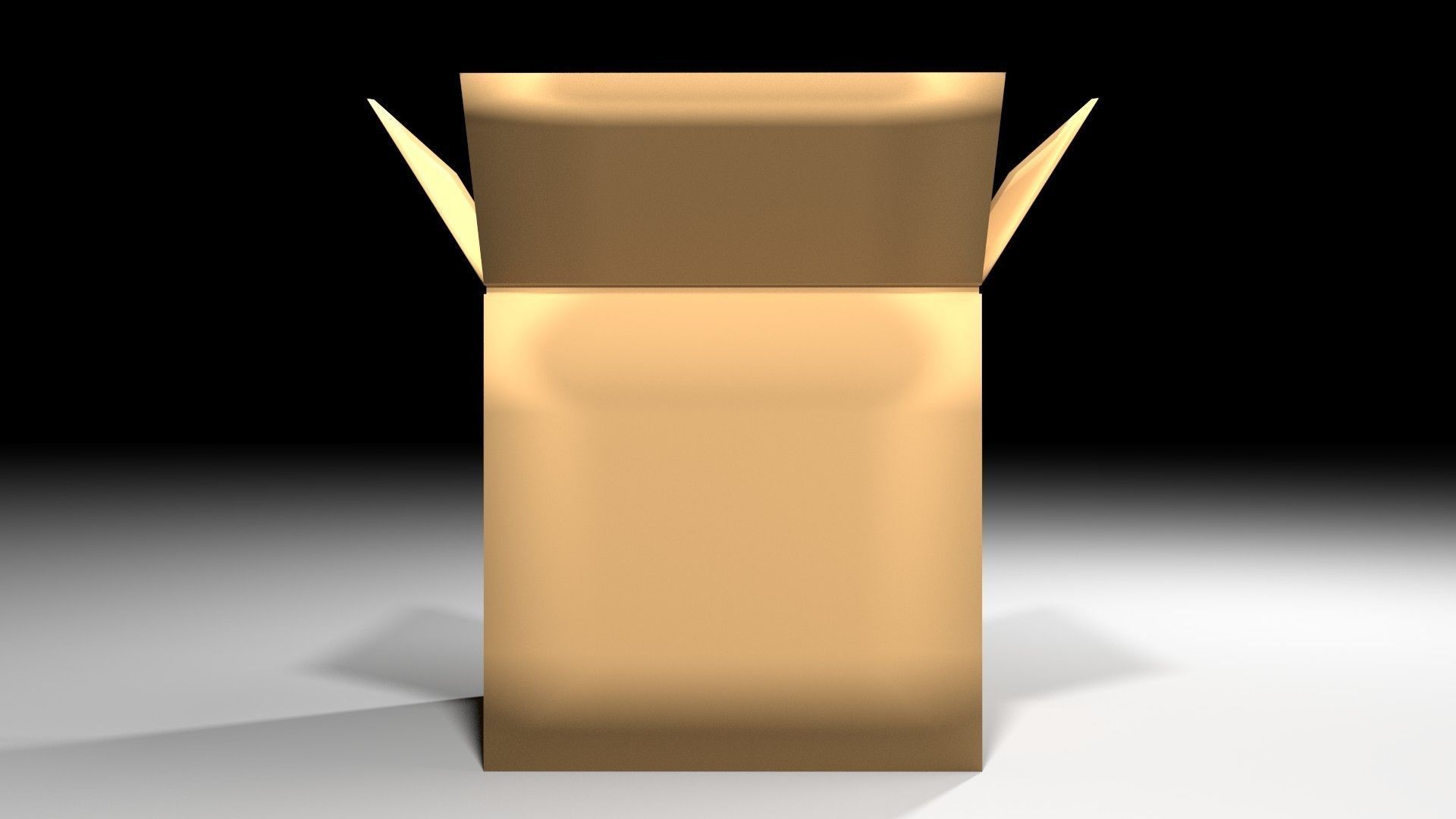 Cardboard Box - Square 3D model_1