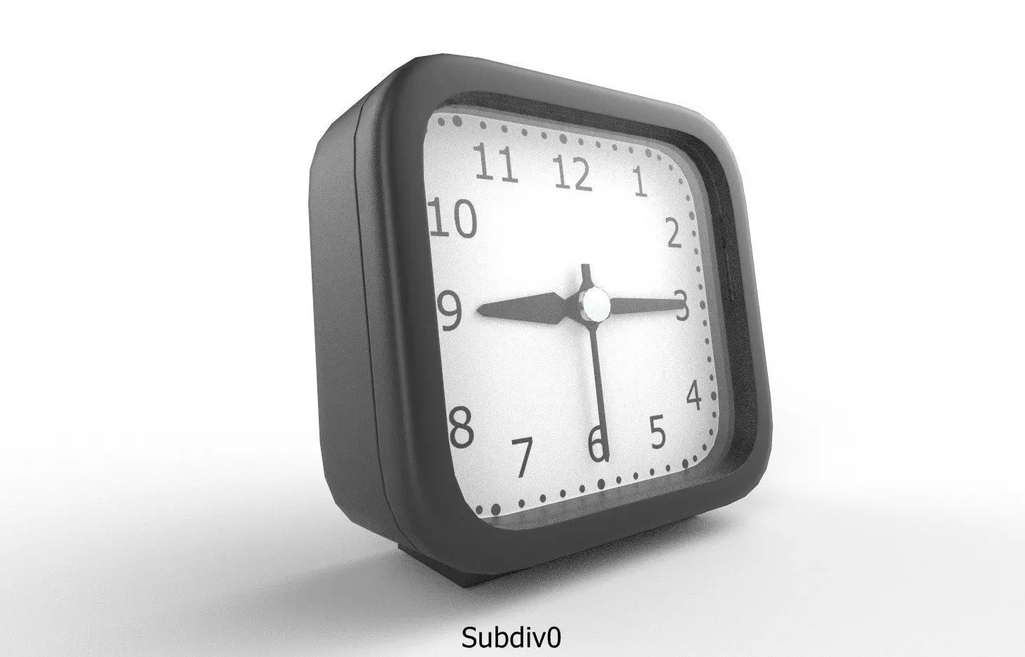 Clock02 alarm clock Low-poly 3D model