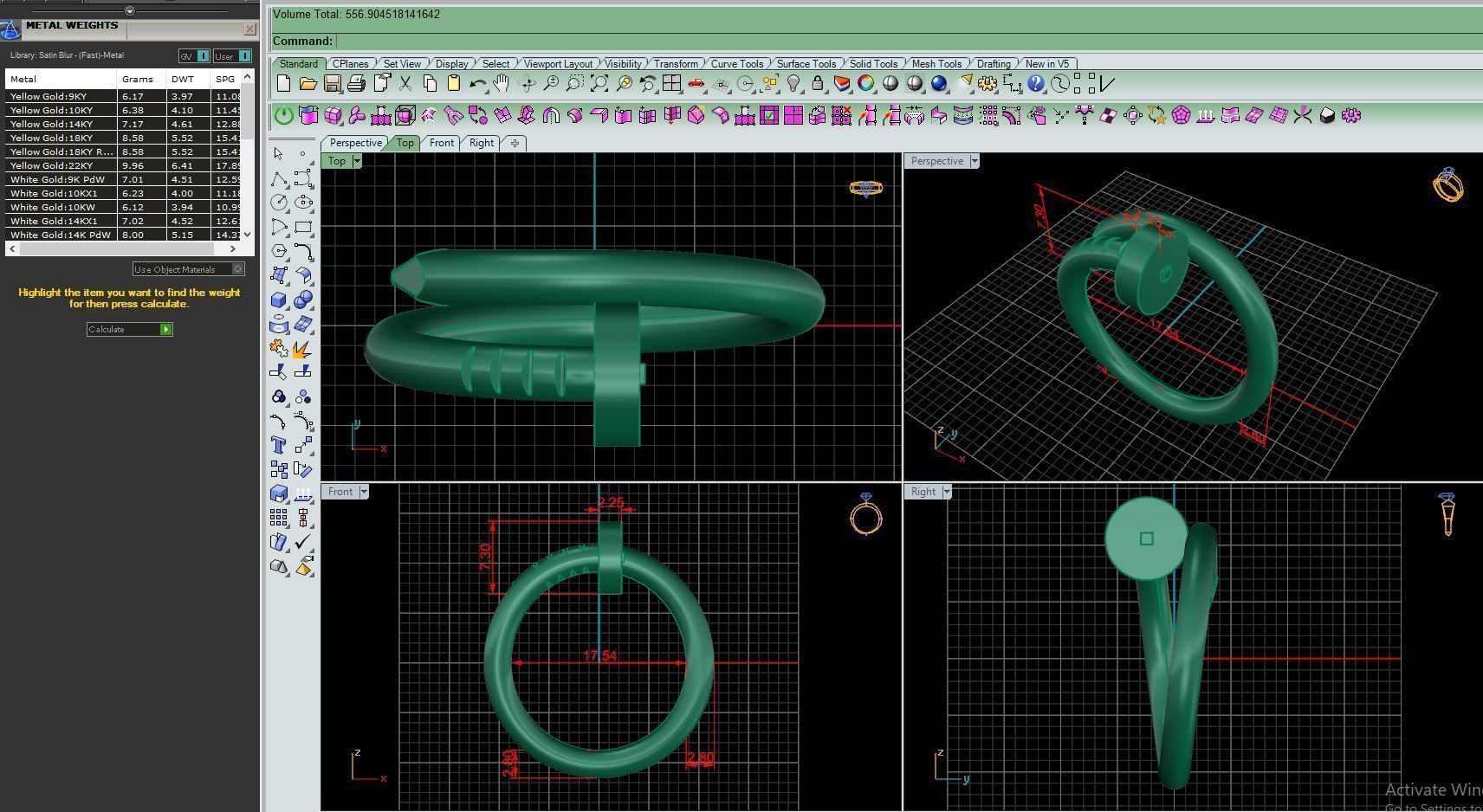 Ring M77 Women ring Size 7 25 US 3D print model_8
