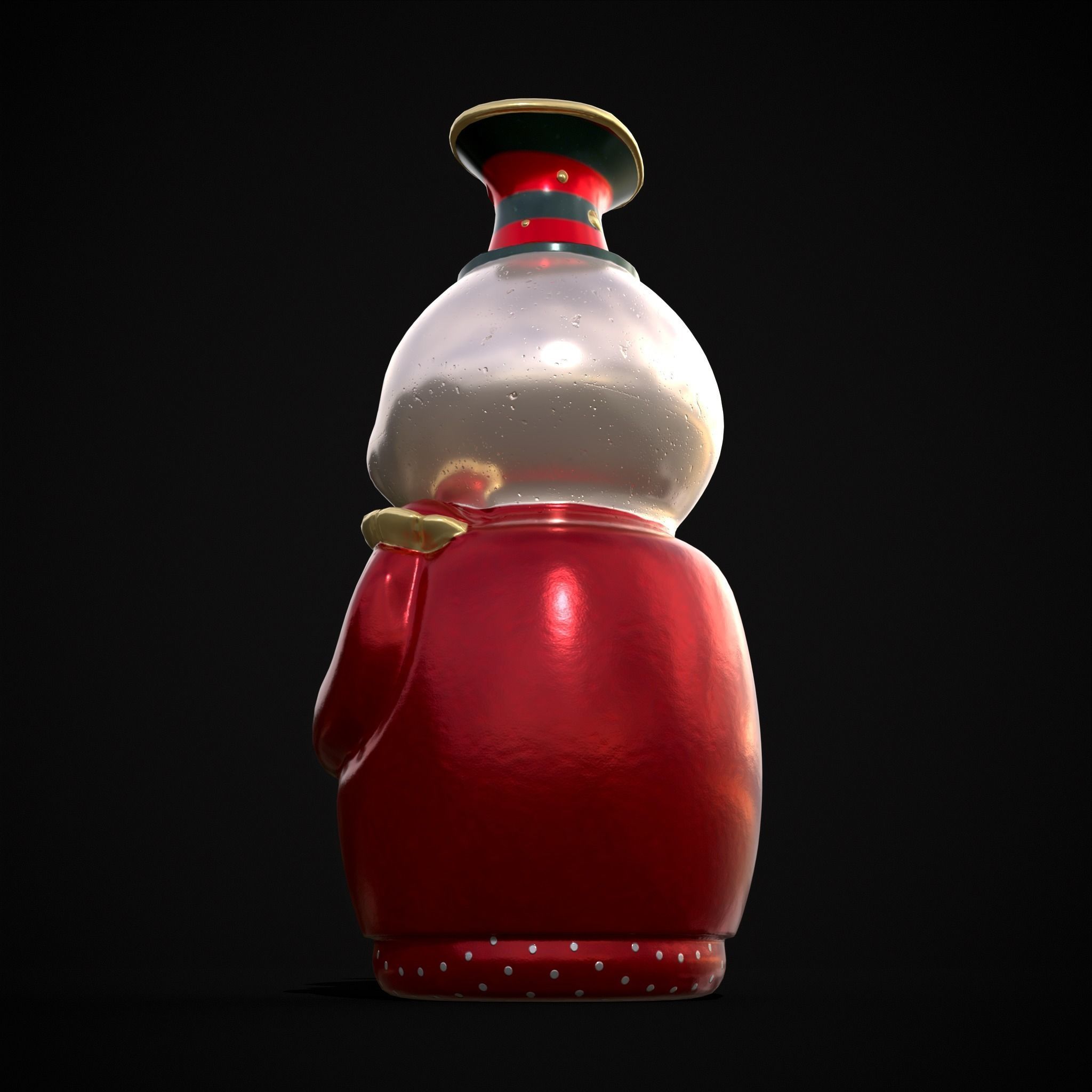 Old Tin Christmas Ornament Low-poly 3D model_5