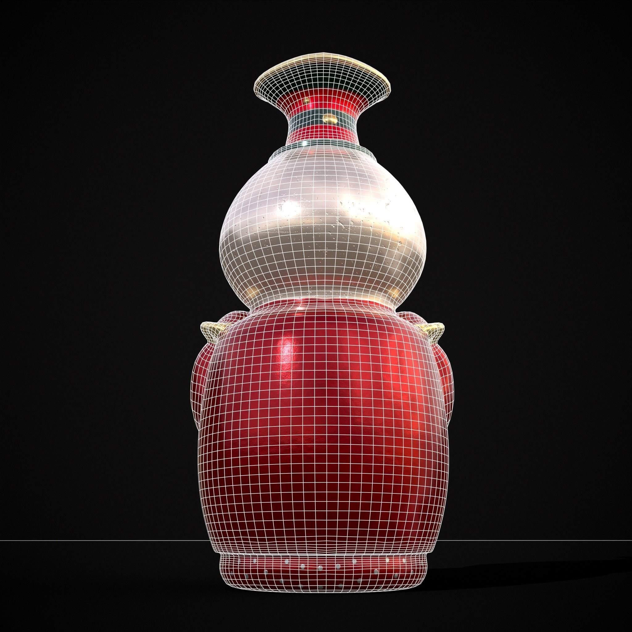 Old Tin Christmas Ornament Low-poly 3D model_18