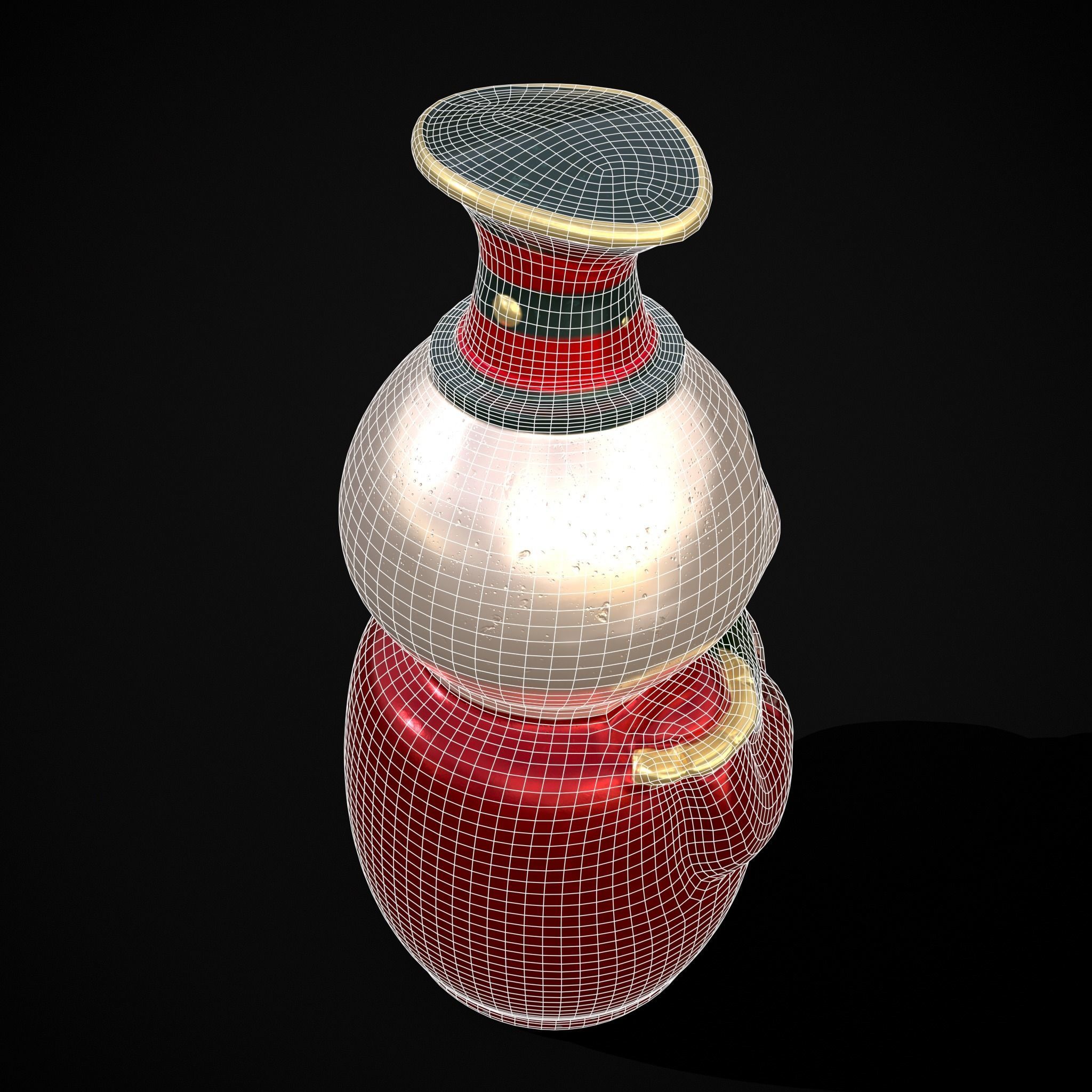 Old Tin Christmas Ornament Low-poly 3D model_8