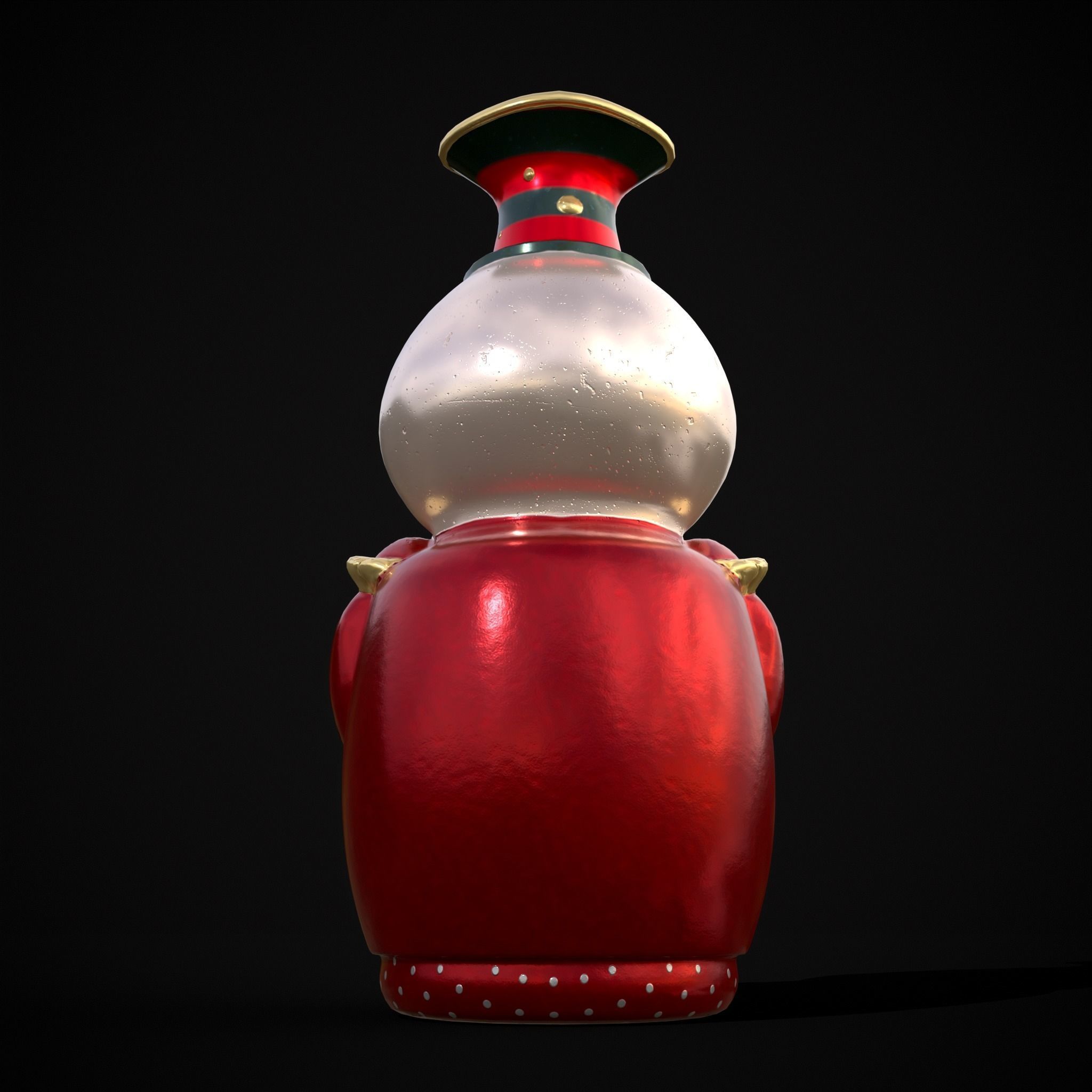 Old Tin Christmas Ornament Low-poly 3D model_17