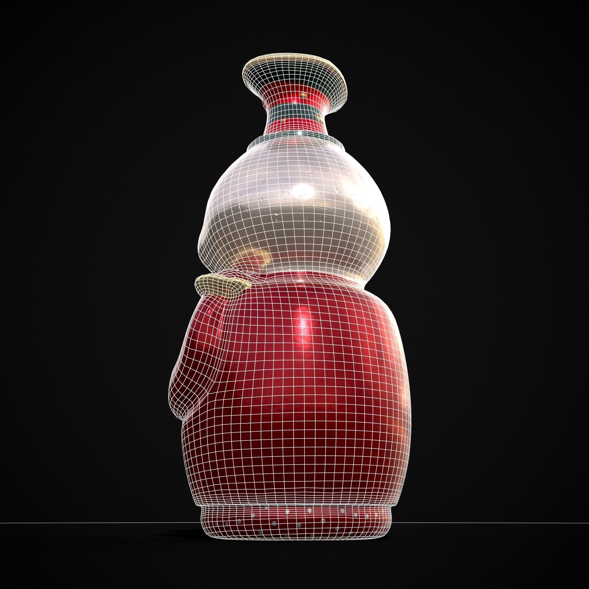 Old Tin Christmas Ornament Low-poly 3D model_6