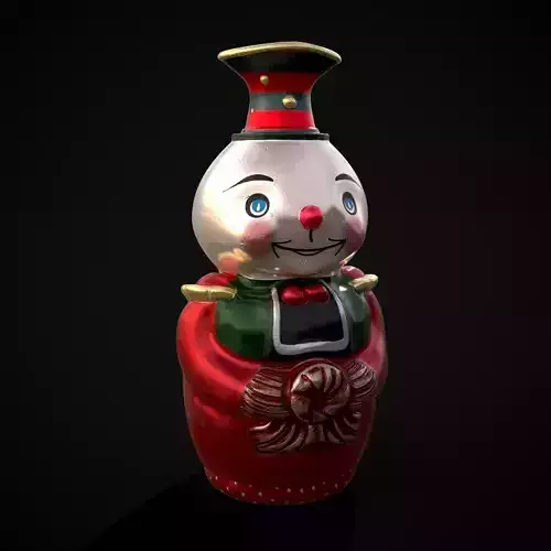 Old Tin Christmas Ornament Low-poly 3D model