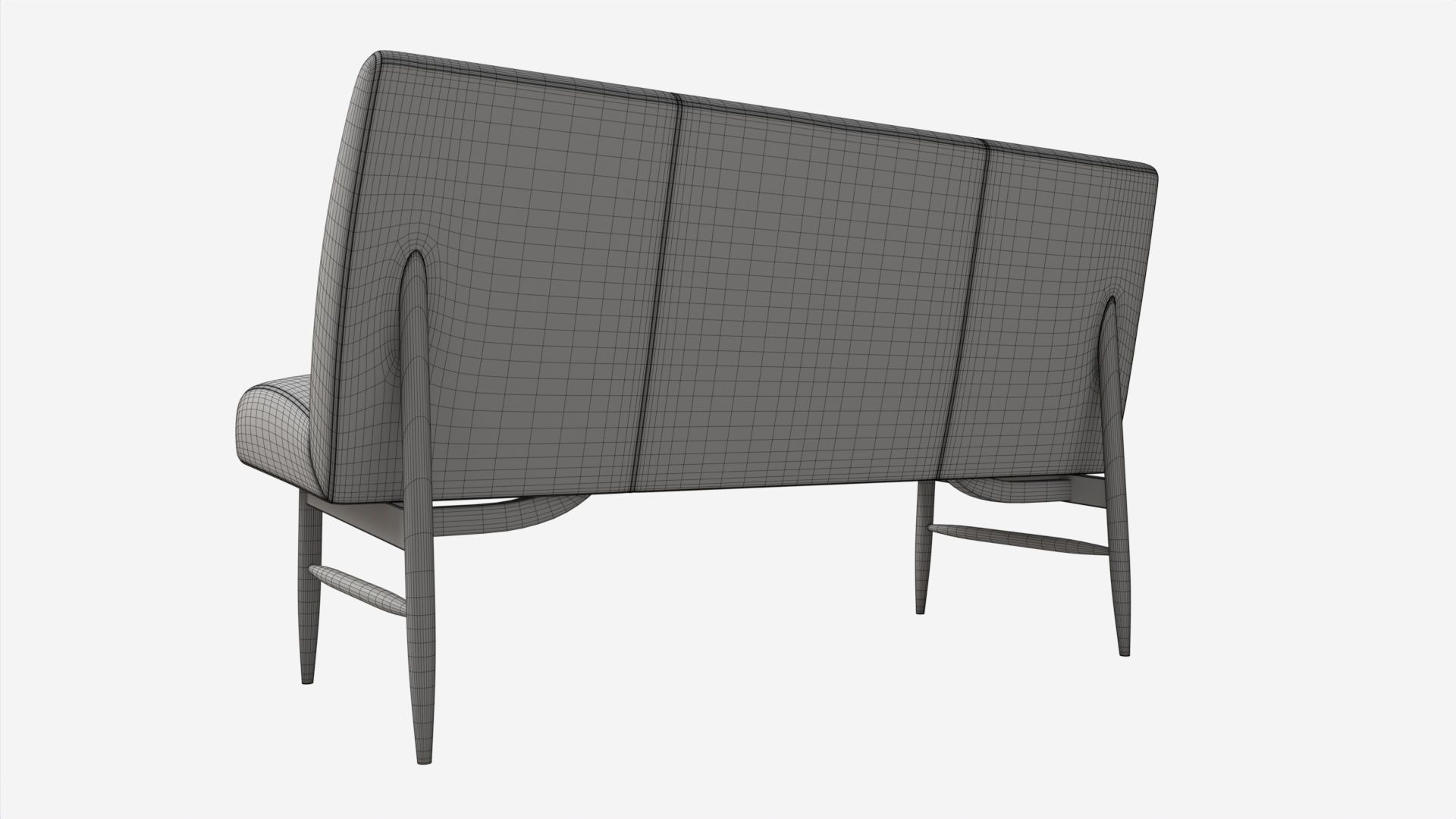 Bench Medium Ercol Elisa 3D model_7