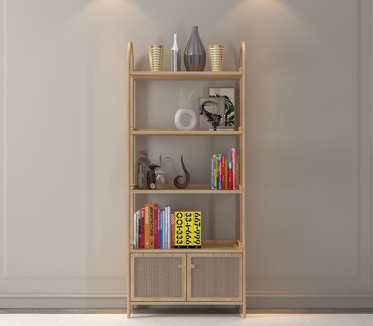 rattan rack Low-poly 3D model_4